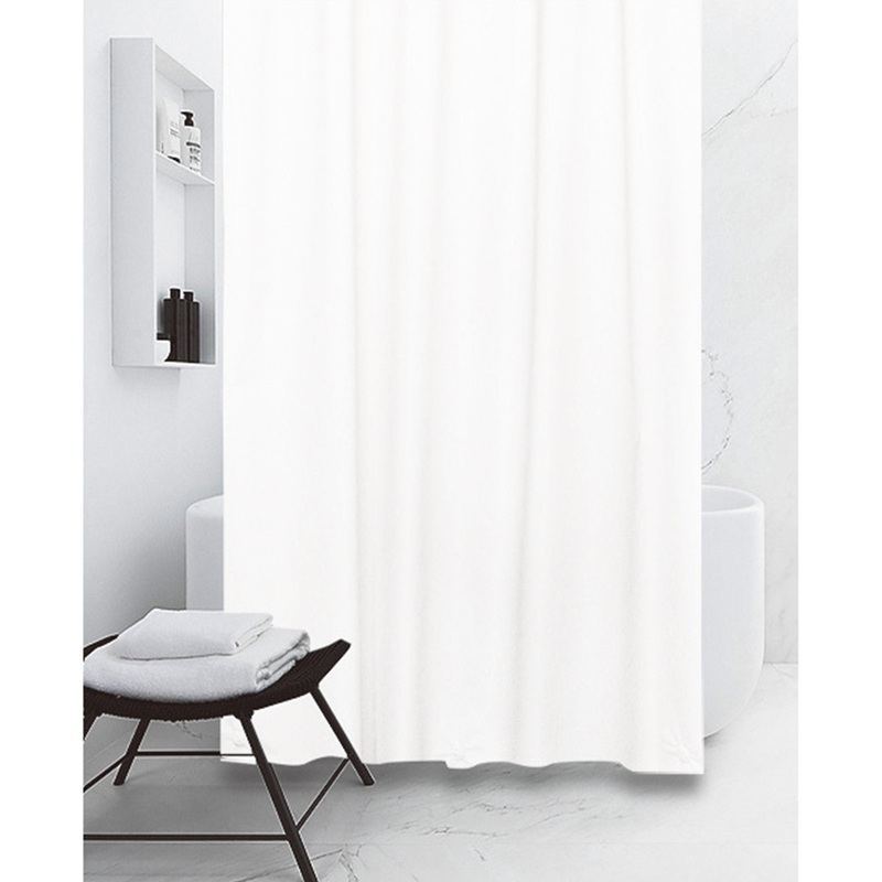 All Bath PEVA Shower Curtain Liner 12 Metal Grommets, 70x72 Inches
