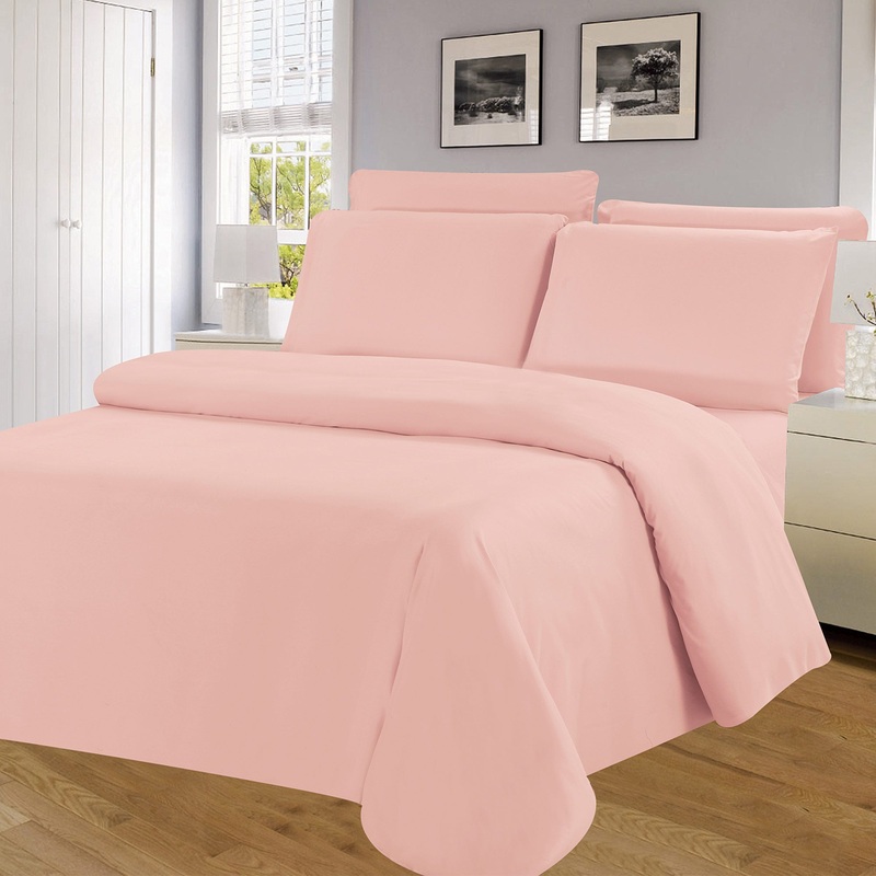 Winston Microfiber Wrinkle Free Sheet Set, Blush, 16 Inch Deep Pocket