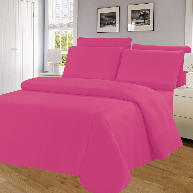 Winston Microfiber Wrinkle Free Sheet Set, Fuchsia, 16 Inch Deep Pocket