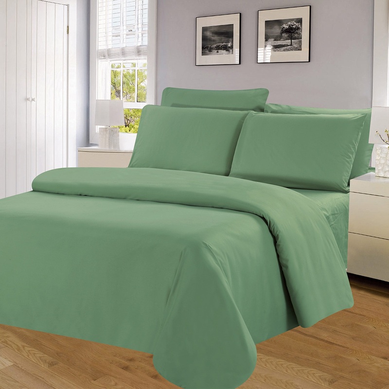 Winston Microfiber Wrinkle Free Sheet Set, Green, 16 Inch Deep Pocket
