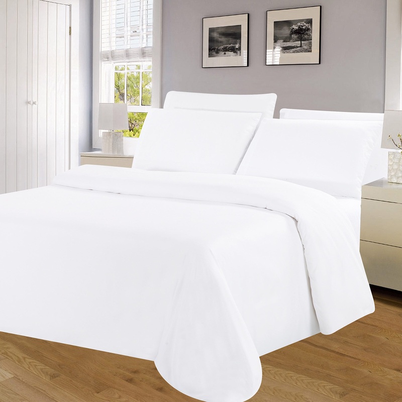 Winston Microfiber Wrinkle Free Sheet Set, White, 16 Inch Deep Pocket