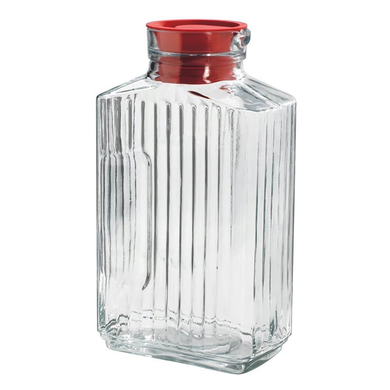 Anchor Hocking Bistro Glass Pitcher, Cherry Stopper, 2 Quart