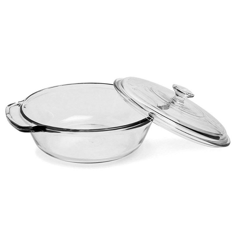 Anchor Hocking Premium Glass Casserole Baking Dish, Clear, 2 Quart
