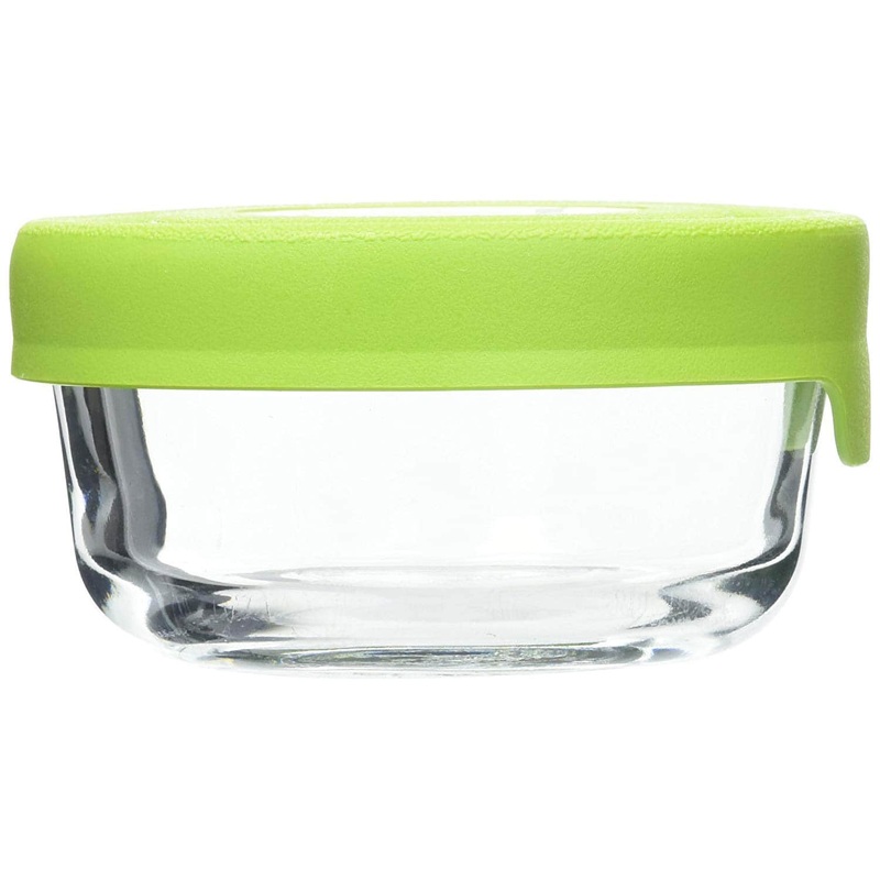 Anchor Hocking TrueSeal Glass Food Containers with Airtight Lids, Green, 1 Cup, Set of 2