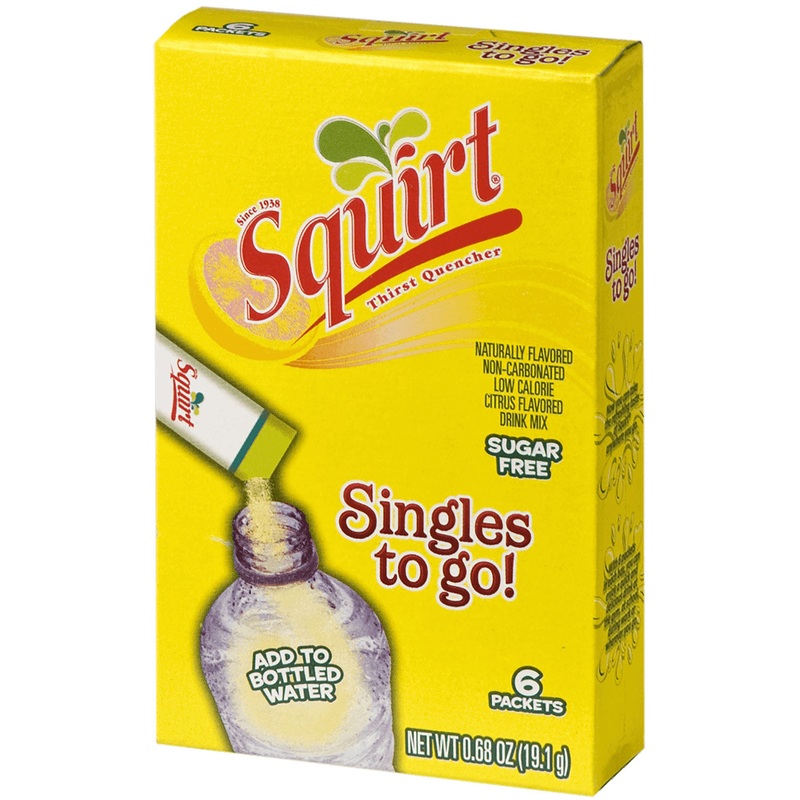 Squirt Thirst Quenche Singles To Go! Drink Mix Packets, Citrus, Sugar Free, 6-Count