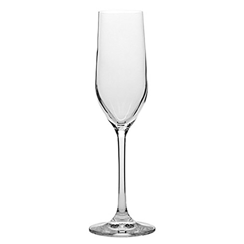 Stolzle Eclipse Crystal Glass Champagne Flutes, 6.25 Ounces, Set of 6