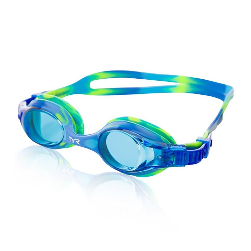 TYR Kids Swimple Tye-Dye Swimming Goggles, Blue, 3-10 Years