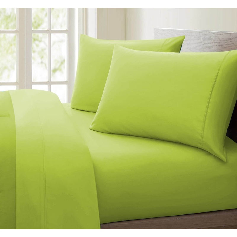Allessia Wrinkle Free Super Soft Sheet Set, Lime