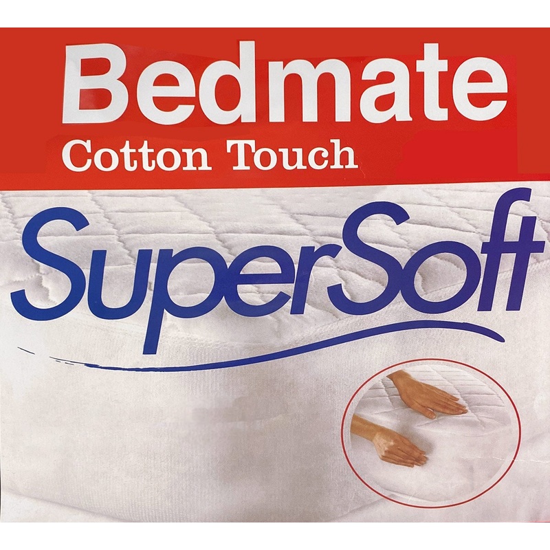 Bedmate Super Soft Cotton Touch Padded Mattress Cover, Fits 15 Inches Deep