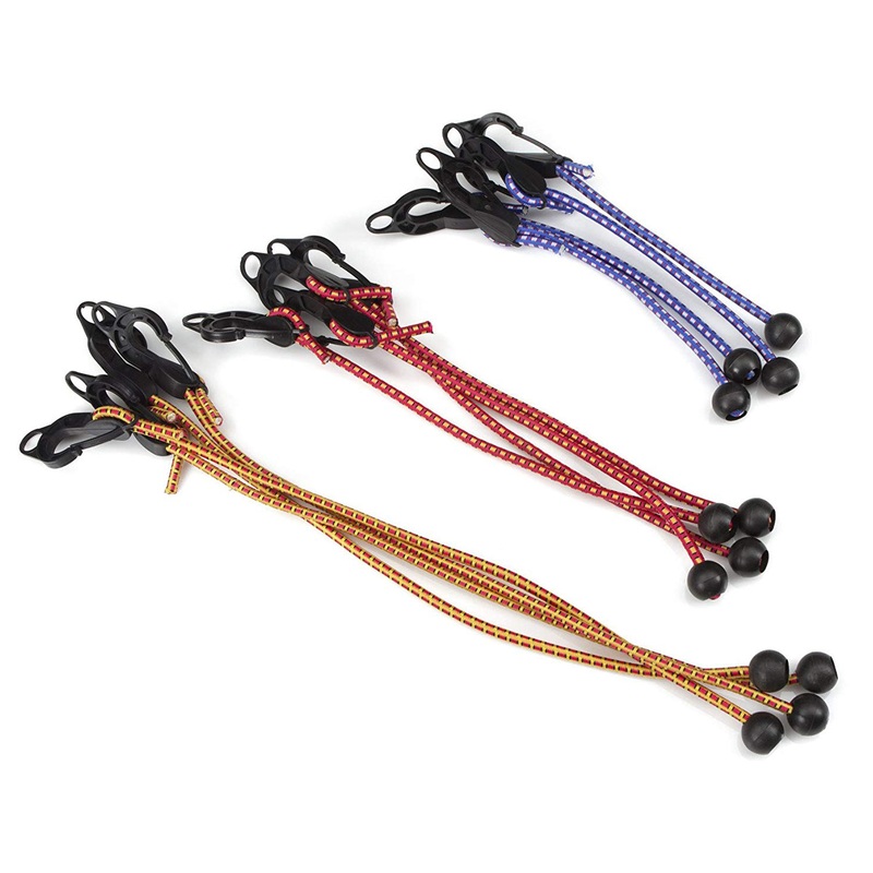 Tekton Adjustable Ball Anchor-Hook Tarp Bungee Cord Set, 12-Count