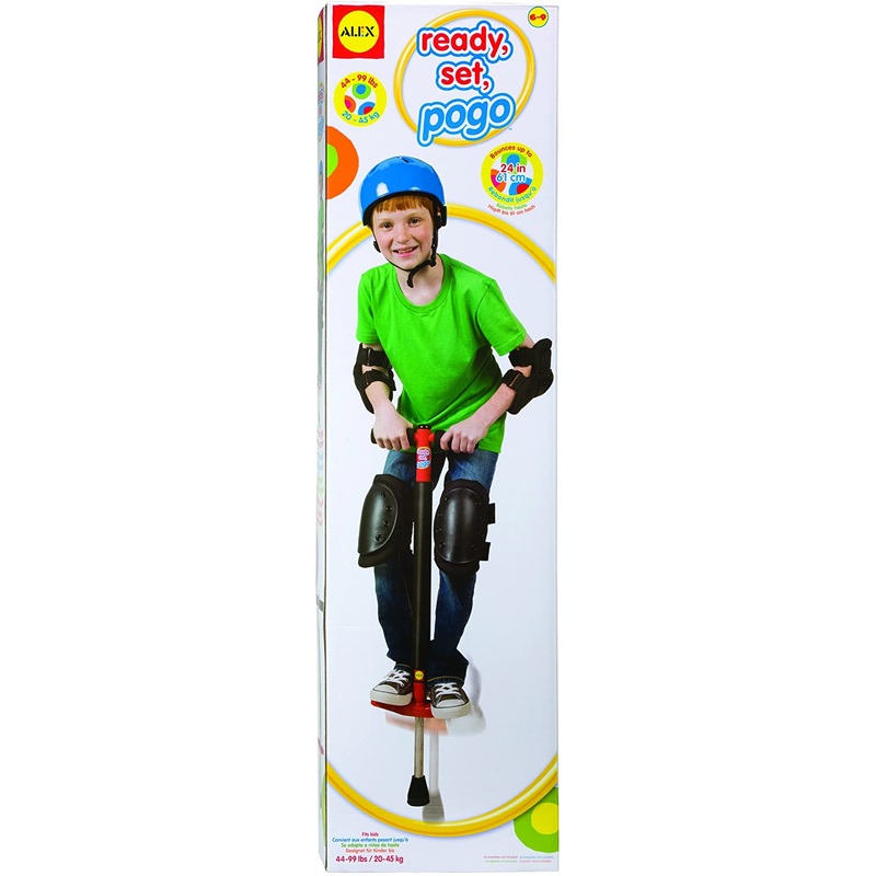 ALEX Toys Ready Set Jumping Pogo Stick, Red-Black, 45-85 Lbs