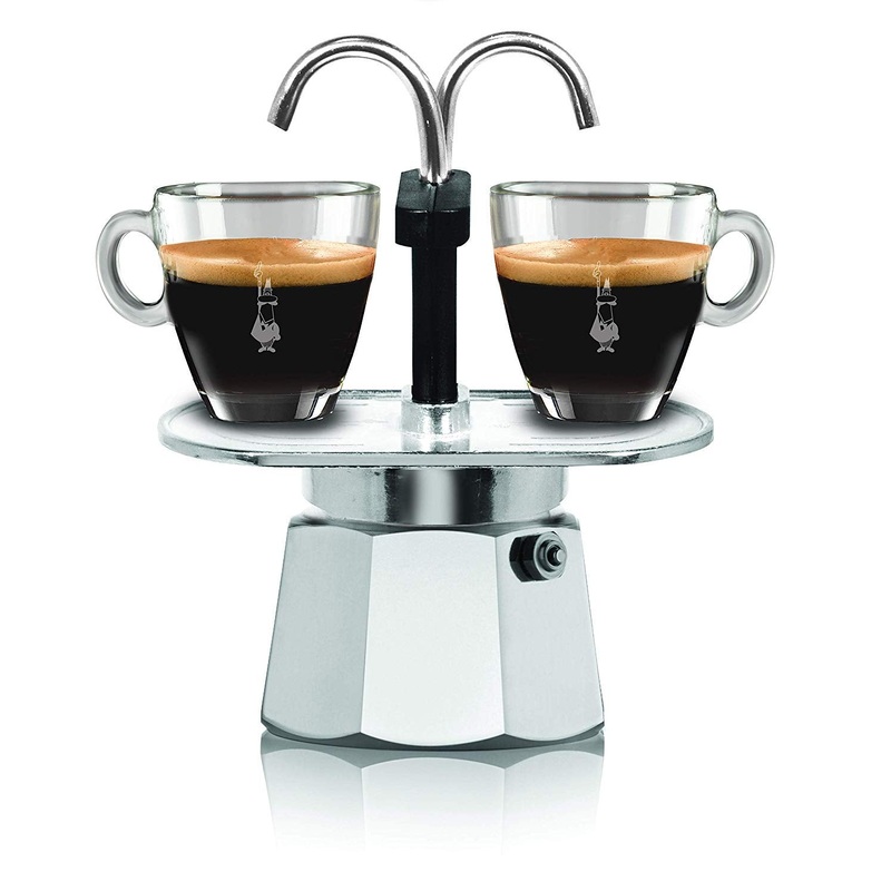Bialetti Mini Express Stovetop Aluminum Espresso Percolator Maker, 2 Cups