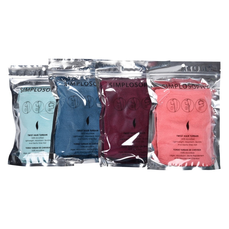 Simplosophy Absorbant Twist Hair Turban Towel, Assorted Colors