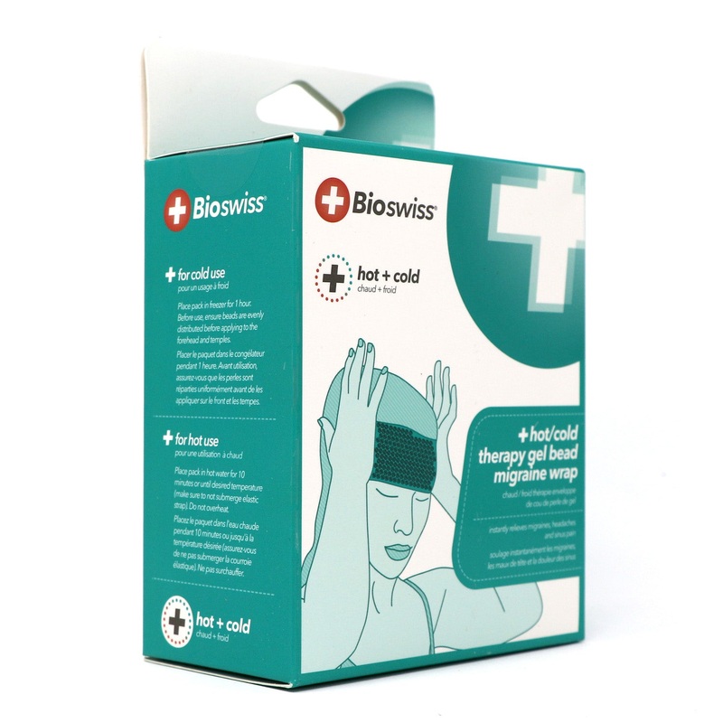 BioSwiss Hot+Cold Therapy Gel Bead Migraine Wrap