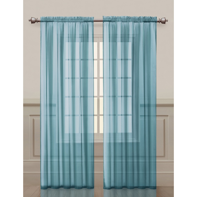 Diamond 2-Pack Sheer Rod Pocket Window Panel, 54x84 Inches