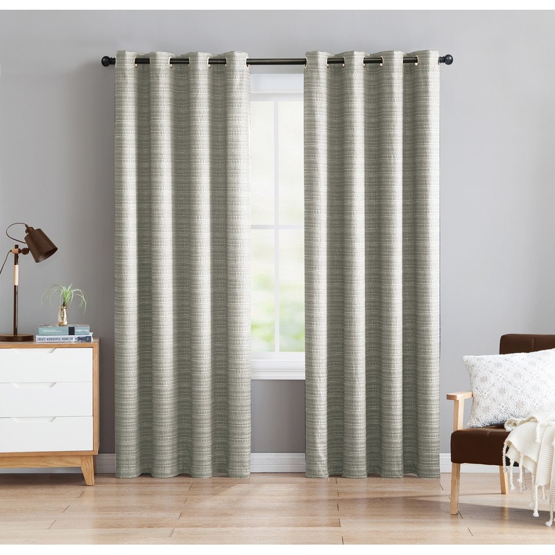 Livingston Textured Room Darkening Grommet Window Panel, 55x84 Inches