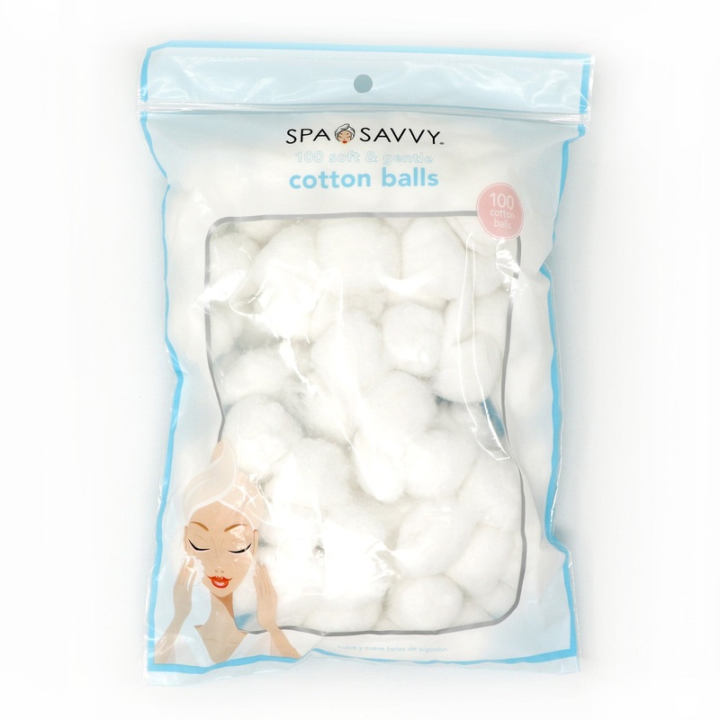 Spa Savvy Soft and Gentle 100% Cotton Balls, 100 Count