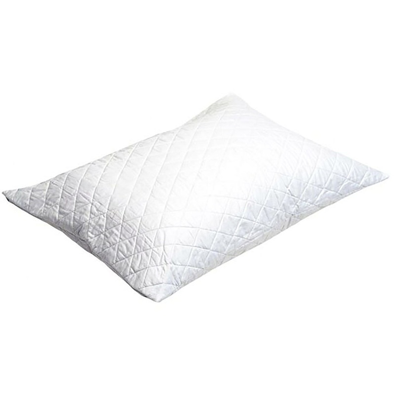 Adorable Quilted Zippered Pillow Protector, White, 20x36 Inches, King (Pack of 2)