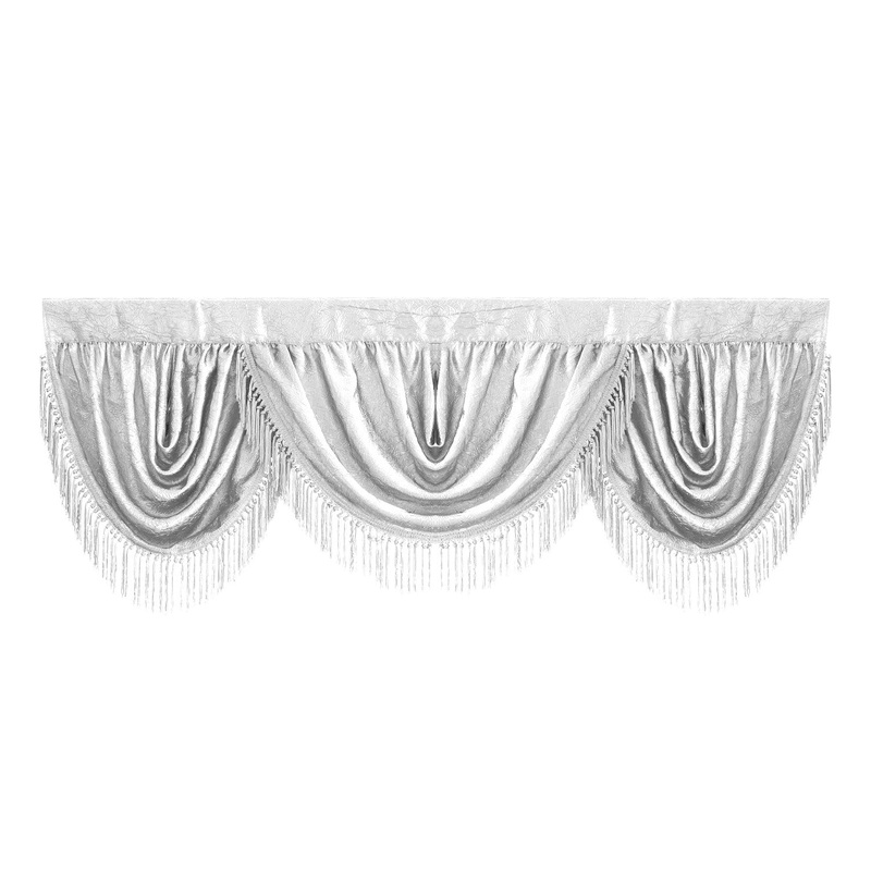 Bellissimo Crushed Satin Rod Pocket Panel And Waterfall Valance Window Treatments