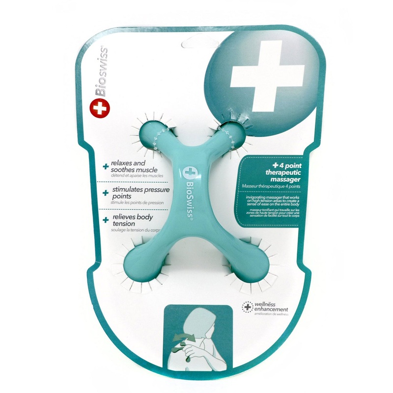 Bio Swiss Wellness 4 Point Therapeutic Massager, Blue