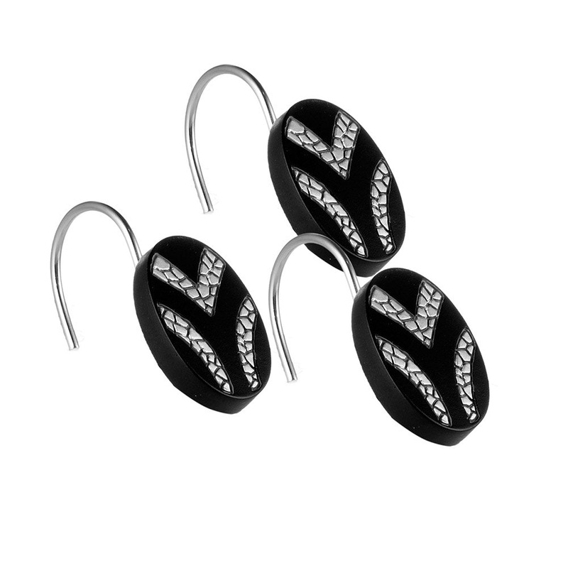 Sinatra Complete Bath Ensemble Decor Set, Black, All Sold Separately