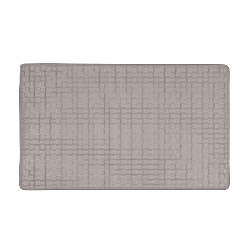 Achim Woven-Embossed Faux-Leather Anti-Fatigue Mat, Grey, 18x30 Inches