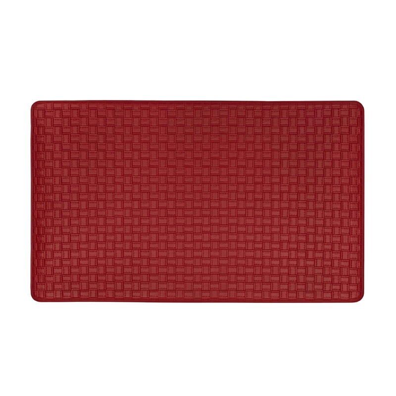 Achim Woven-Embossed Faux-Leather Anti-Fatigue Mat, Lava, 18x30 Inches