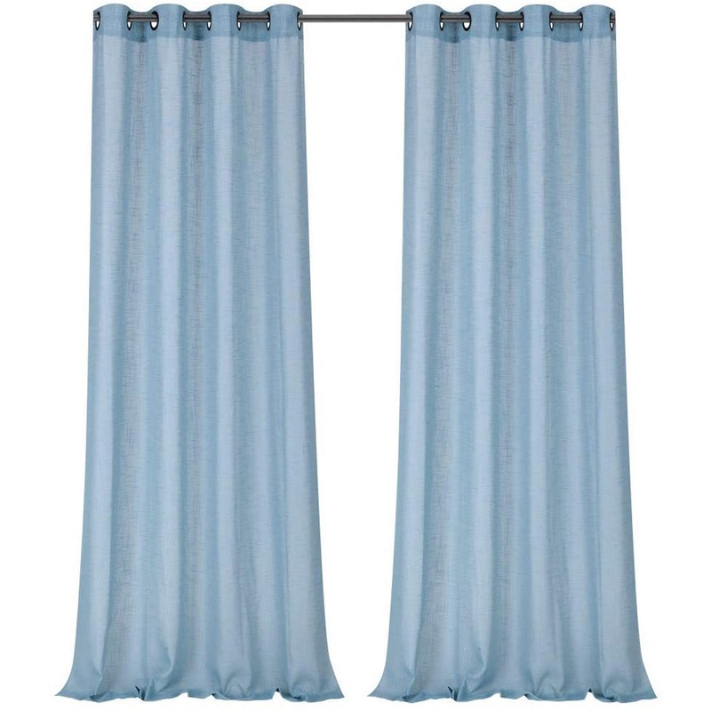 Tranquility Faux Canvas Sheer Grommet Window Panel, 54x84 Inches