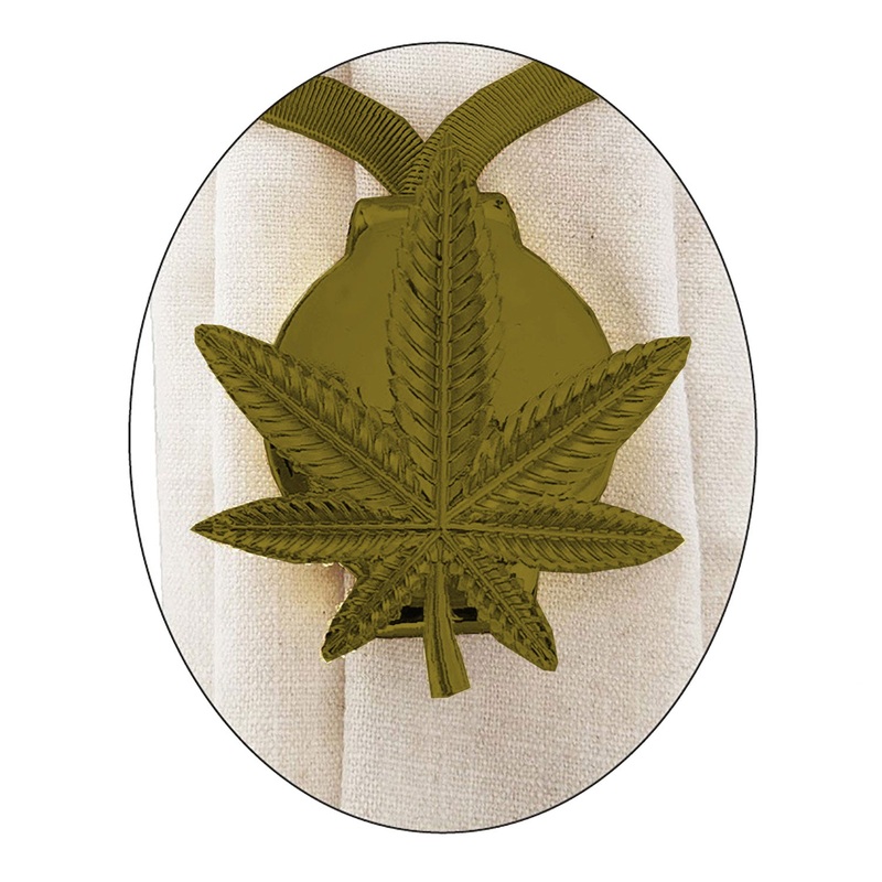 Premius Leaf Magnetic Decorative One Curtain Tie Back, Antique