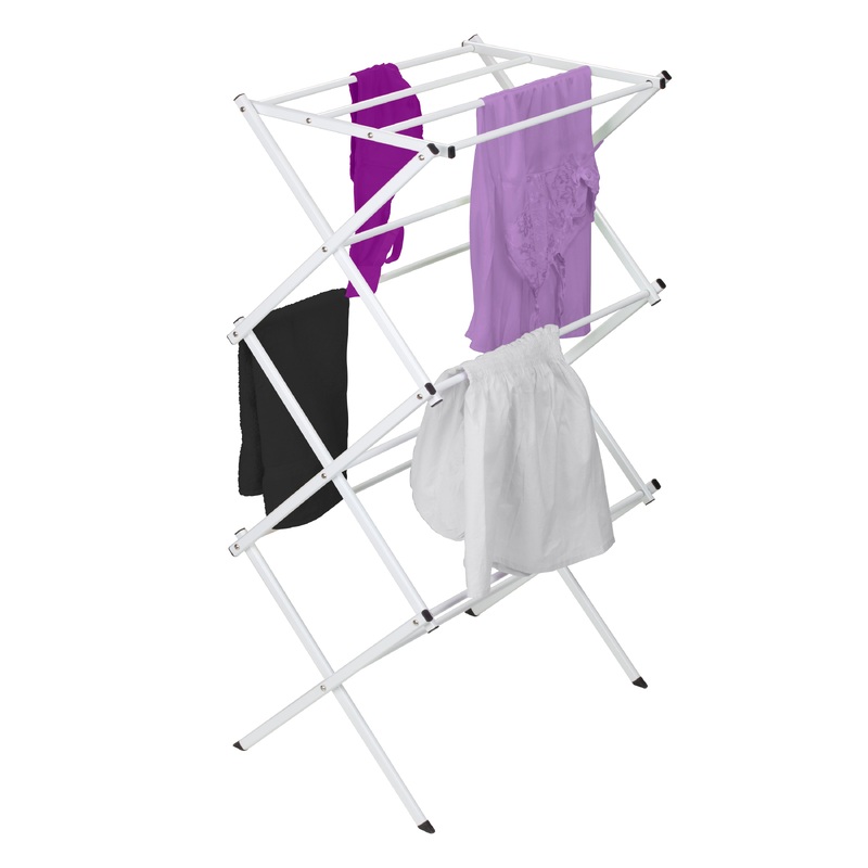 Woolite Compact Drying Rack, White, 30x15x42 Inches