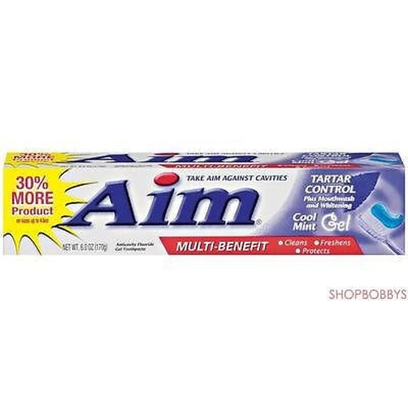 Aim Tartar Control Plus Whitening Gel Toothpaste, 6 Ounces