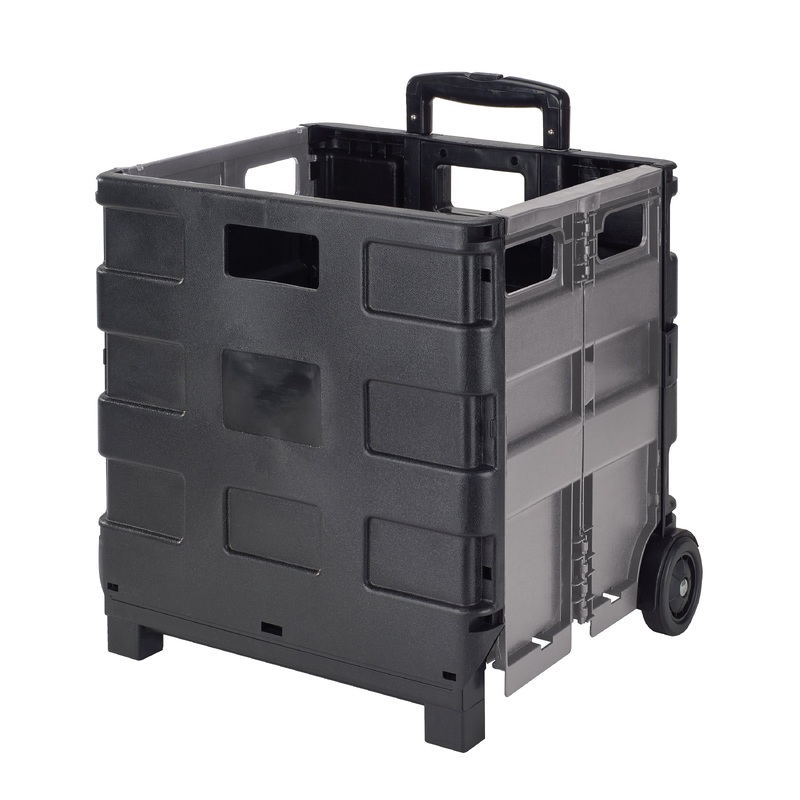 Simplify Tote & Go Collapsible Utility Cart, Black, 16.5x14.5x15.75 Inches