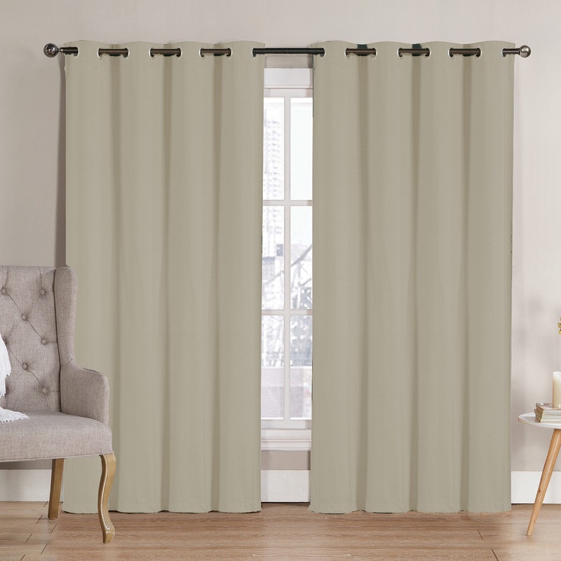 Jessica Grommet Window Panel, Grey, 54x86 Inches