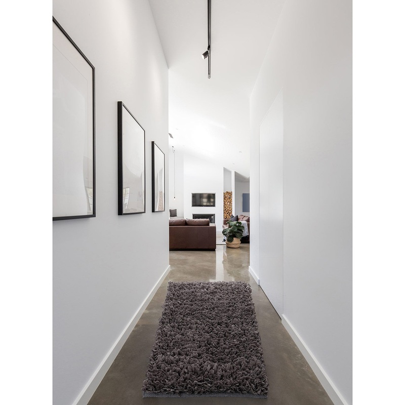 VCNY Skid Resistant Latex Backing Shag Rug, Grey, 30x46 Inches