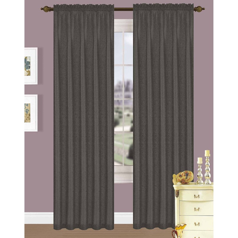 Elfy Faux Silk Rod Pocket Window Panel, 58x84 Inches