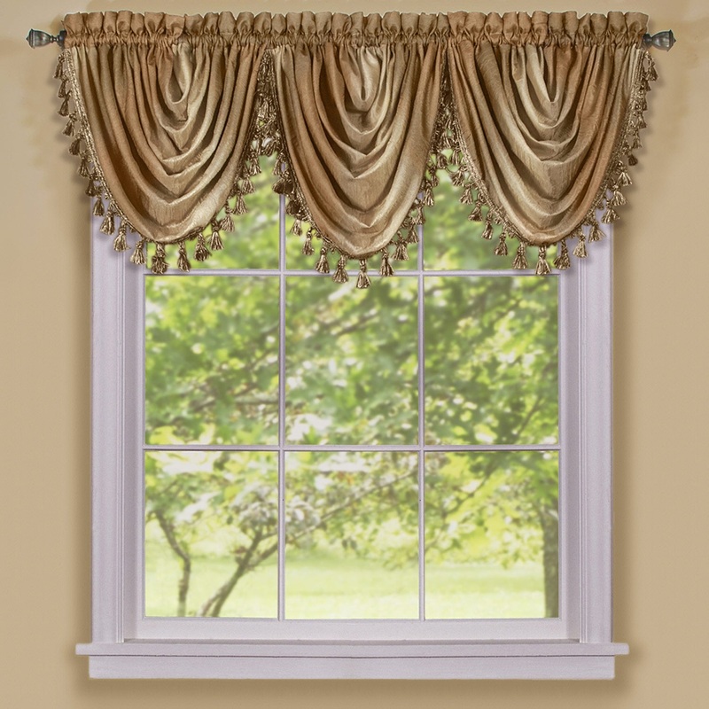 Ombre Crushed Satin Rod Pocket Window Panel and Valance Treatments, All Sold Separately