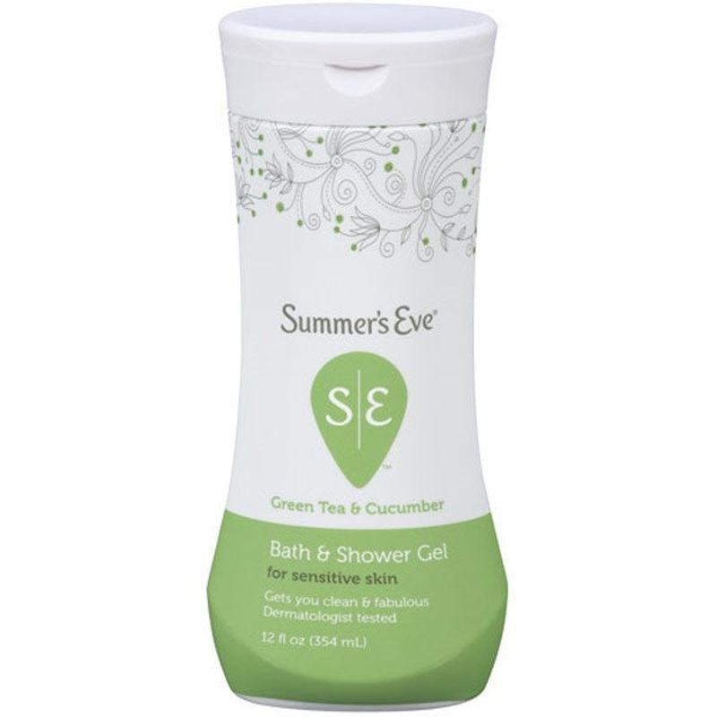 Summer's Eve Bath & Shower Gel For Sensitive Skin Green Tea-cucumber - 12 Ounces