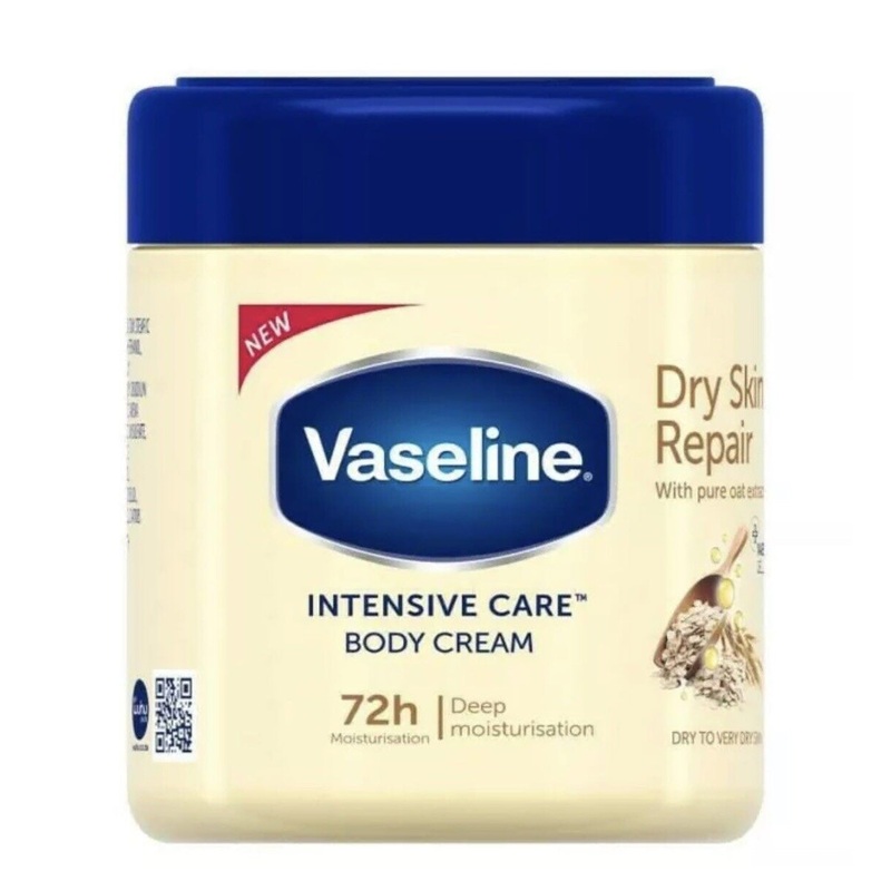 Vaseline Intensive Care Dry Skin Repair Body Cream Jar, 13.5 Ounces