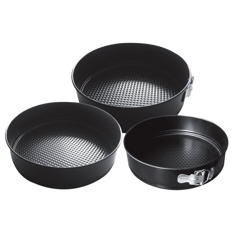 Bakers Wave Non-Stick Springform Round Baking Pans, 3 Pieces