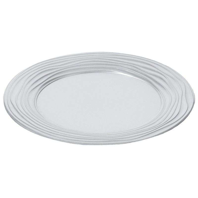 Sophia Grace Charger Plate, Regal Silver, 12-Inches
