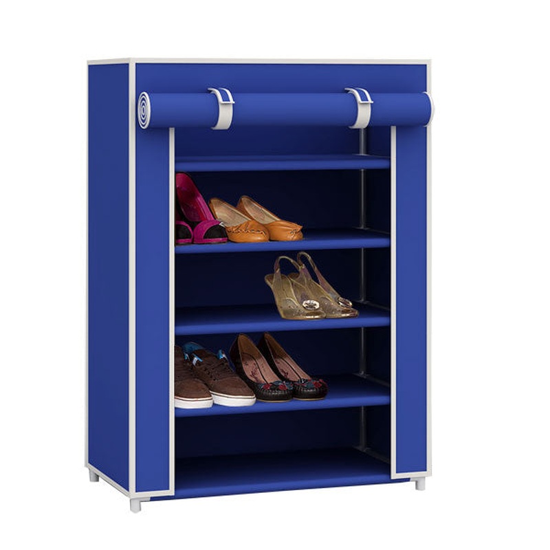 Sunbeam  5 Tier Non Woven Shoe Closet, Navy Blue