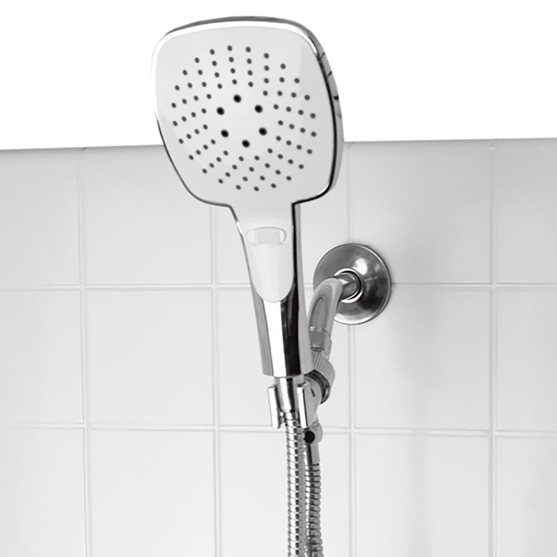 Sunbeam Modern Luxury  Handheld 3 Function Shower Massager with 5 FT Hose and Integrated Pause Button, Chrome