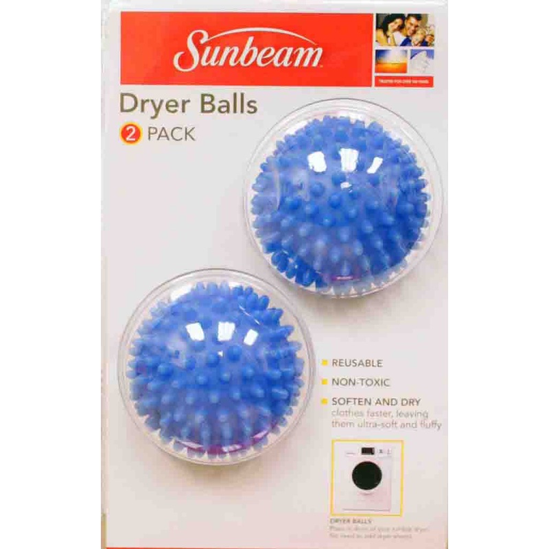 Sunbeam Plastic Dryer Balls, (Pack of 4), Blue