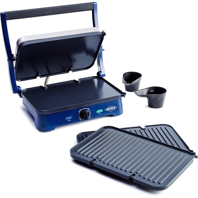 Blue Diamond Sizzle Deluxe Electric Griddle and Grill Pan Plates