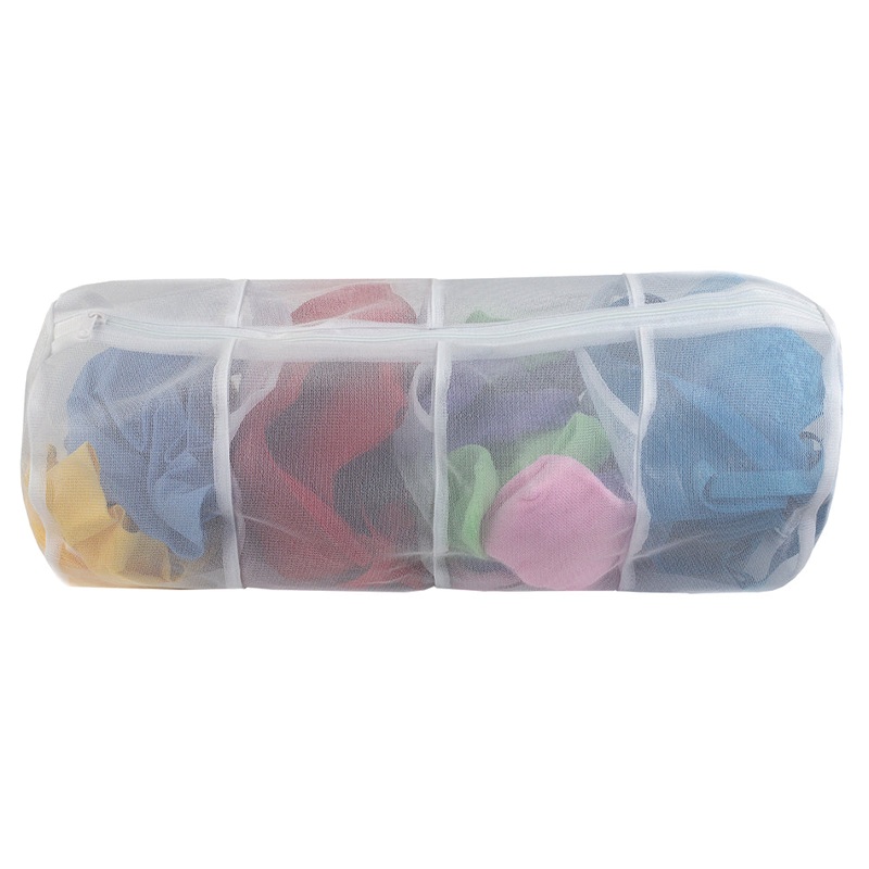 Sunbeam 4 Compartment Micro Mesh Wash Bag, White