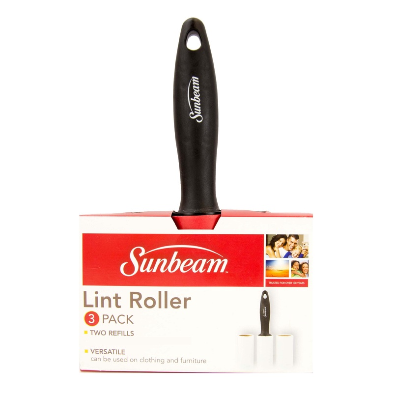 Sunbeam Lint Roller, (Pack of 3), Black