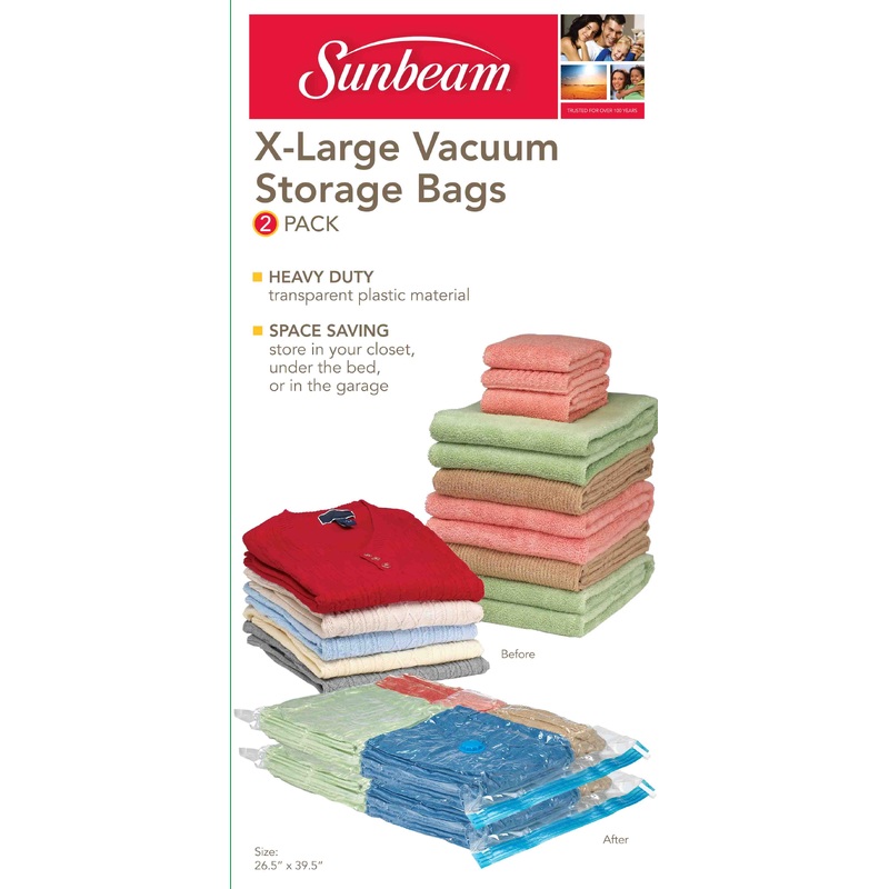 Sunbeam X-Large Plastic Vacuum Storage Bag, (Pack of 2)