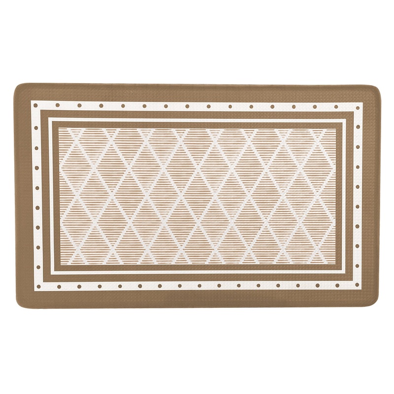 Boho Geometric Decorative Anti-Fatigue Kitchen Mat, 18x30 Inches