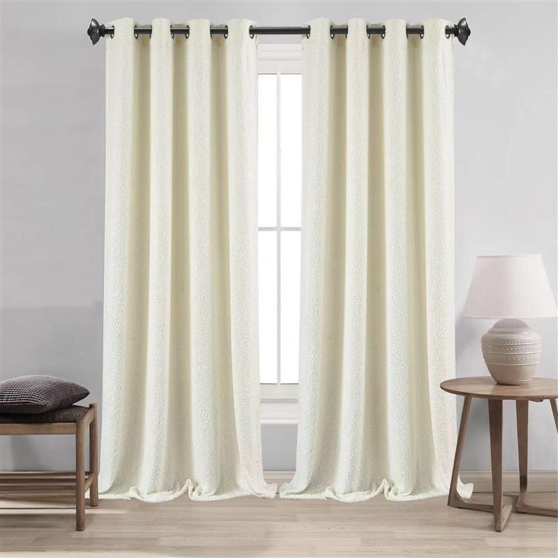 Boucle Textured Grommet Window Curtain Panel, 54x84 Inches