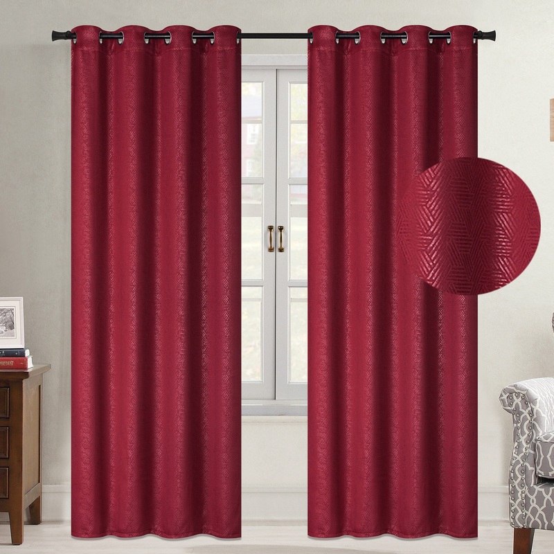 Payton Embossed Room Darkening Grommet Window Panel, 54x84 Inches